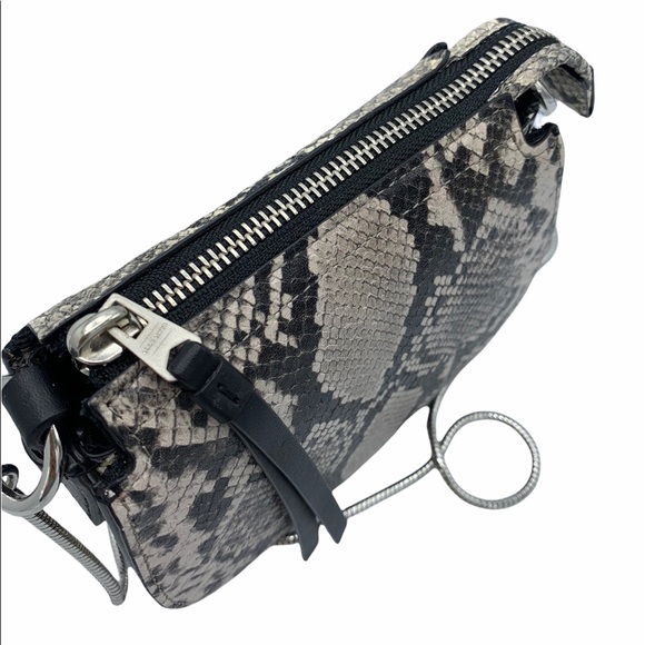 AllSaints Small Ely Leather Embossed Snakeskin Bag - Picture 3 of 15